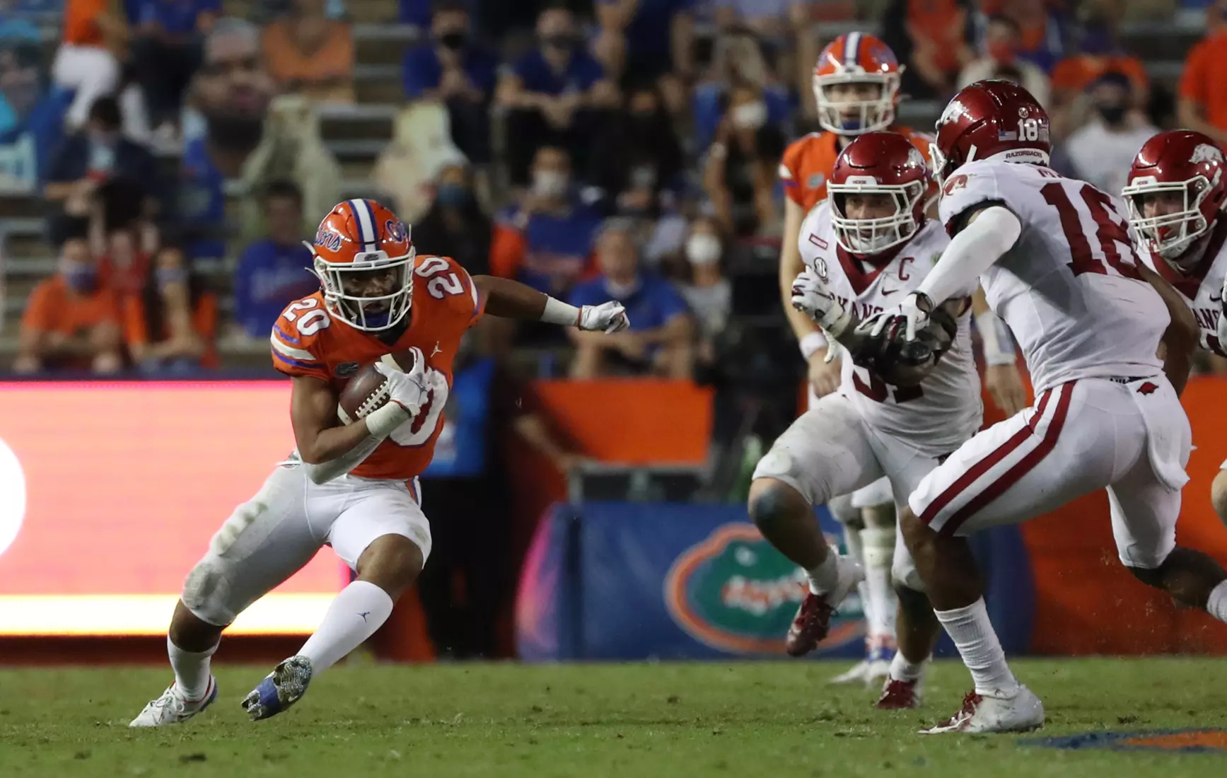 Scenes from the Gators' 63-35 win against the Razorbacks at Ben Hill Griffin Stadium