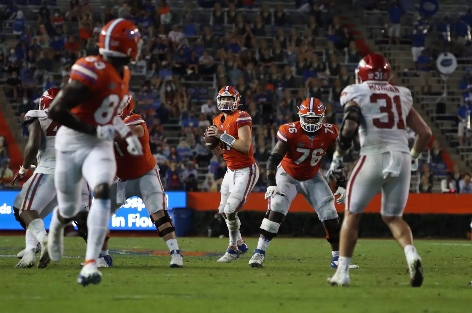 Scenes from the Gators' 63-35 win against the Razorbacks at Ben Hill Griffin Stadium