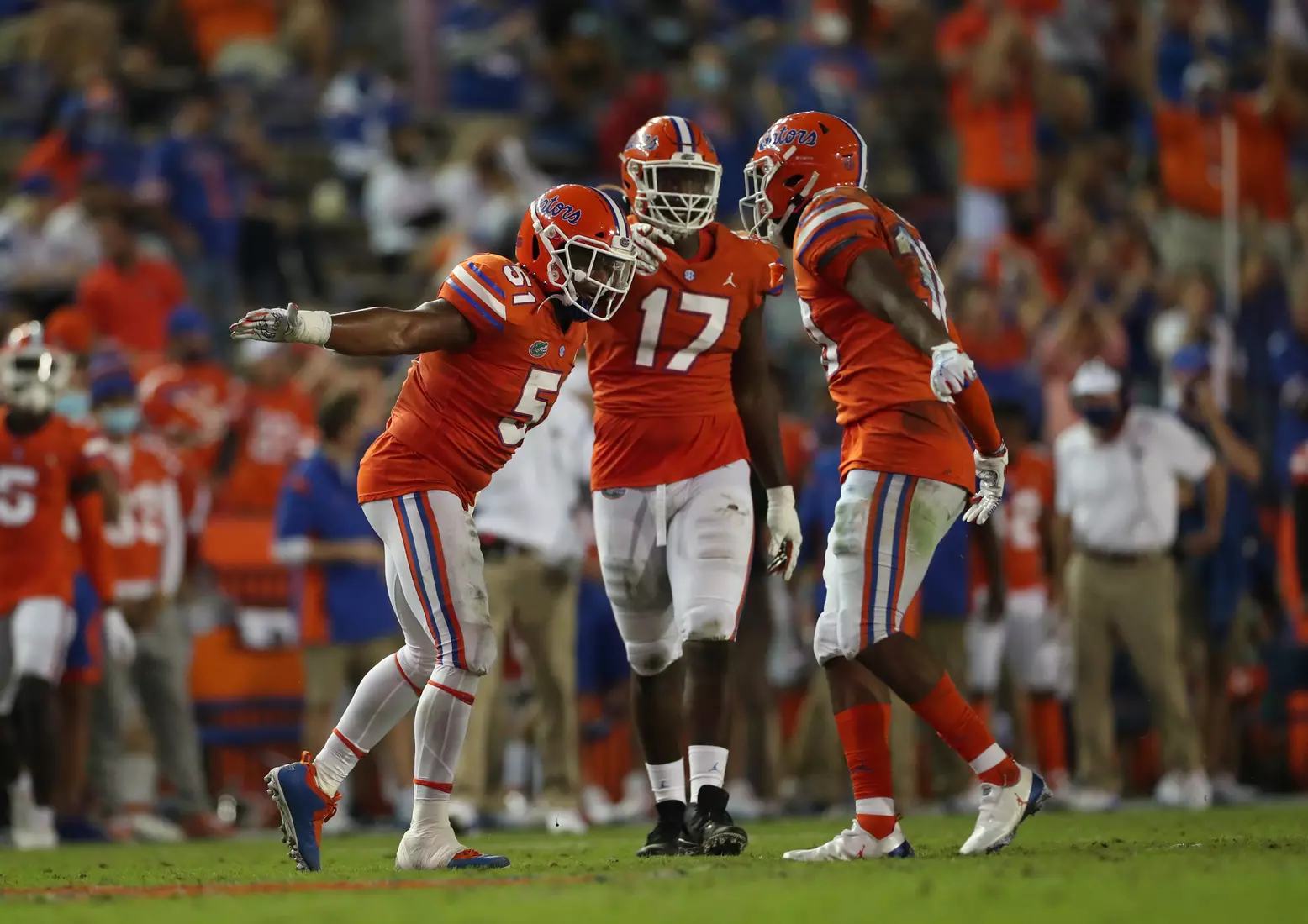 Scenes from the Gators' 63-35 win against the Razorbacks at Ben Hill Griffin Stadium