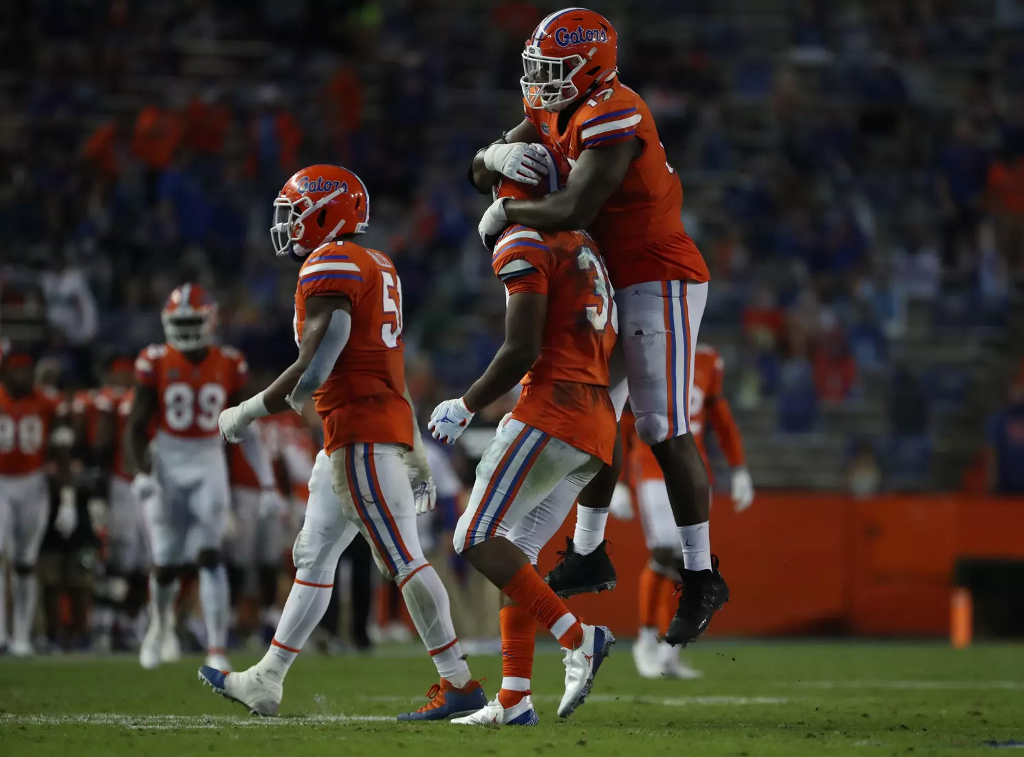 Scenes from the Gators' 63-35 win against the Razorbacks at Ben Hill Griffin Stadium