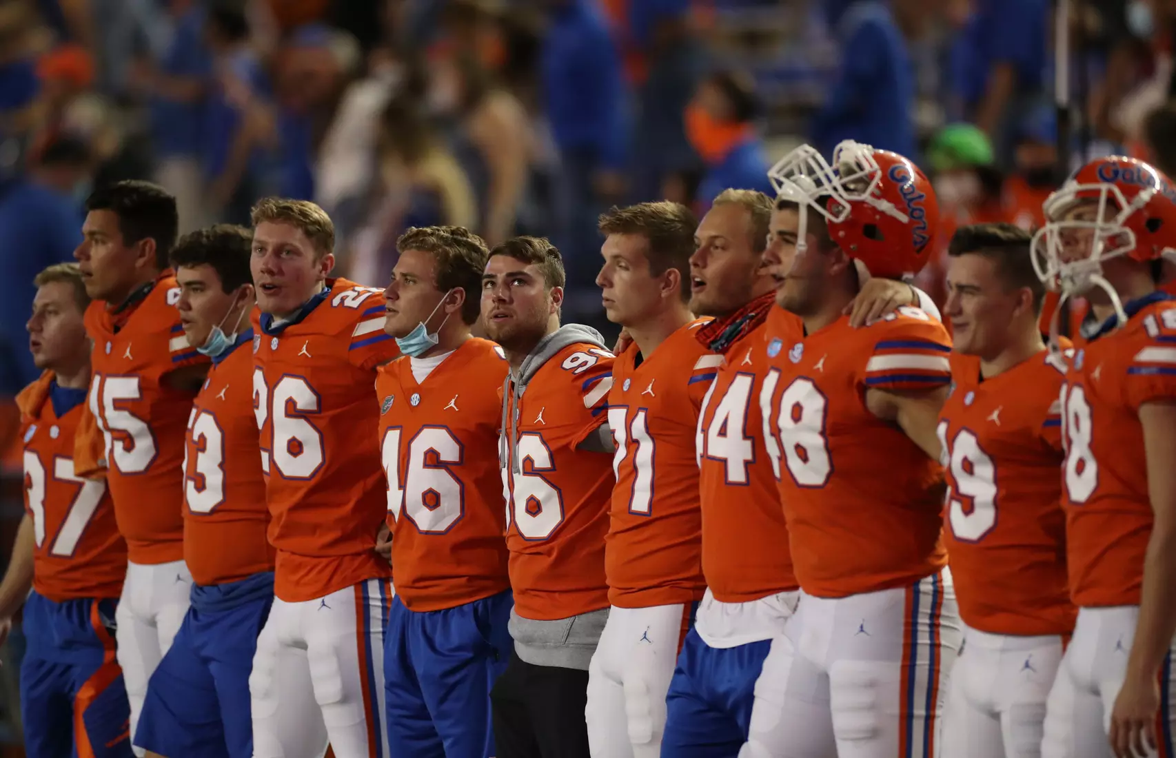 Scenes from the Gators' 63-35 win against the Razorbacks at Ben Hill Griffin Stadium