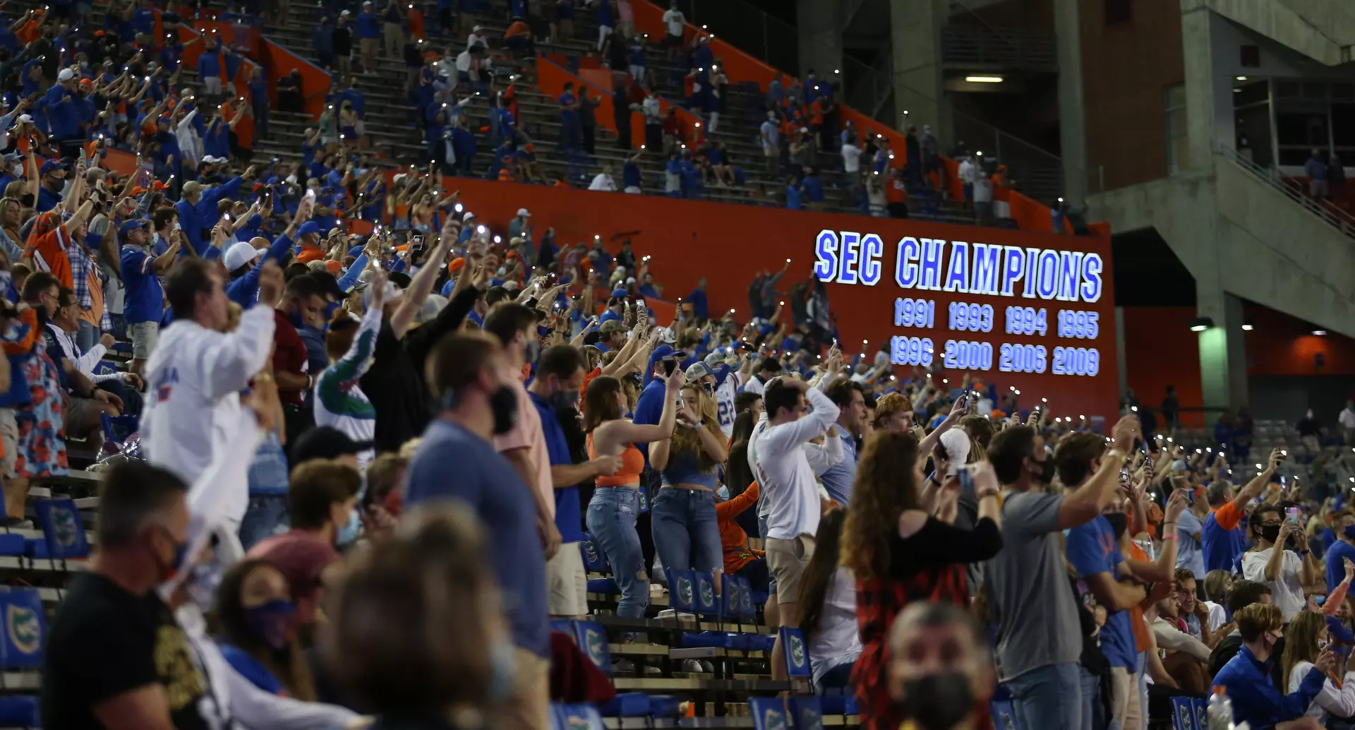 Scenes from the Gators' 63-35 win against the Razorbacks at Ben Hill Griffin Stadium