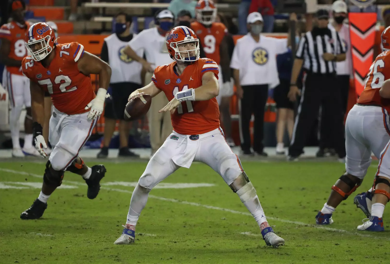 Scenes from the Gators' 63-35 win against the Razorbacks at Ben Hill Griffin Stadium