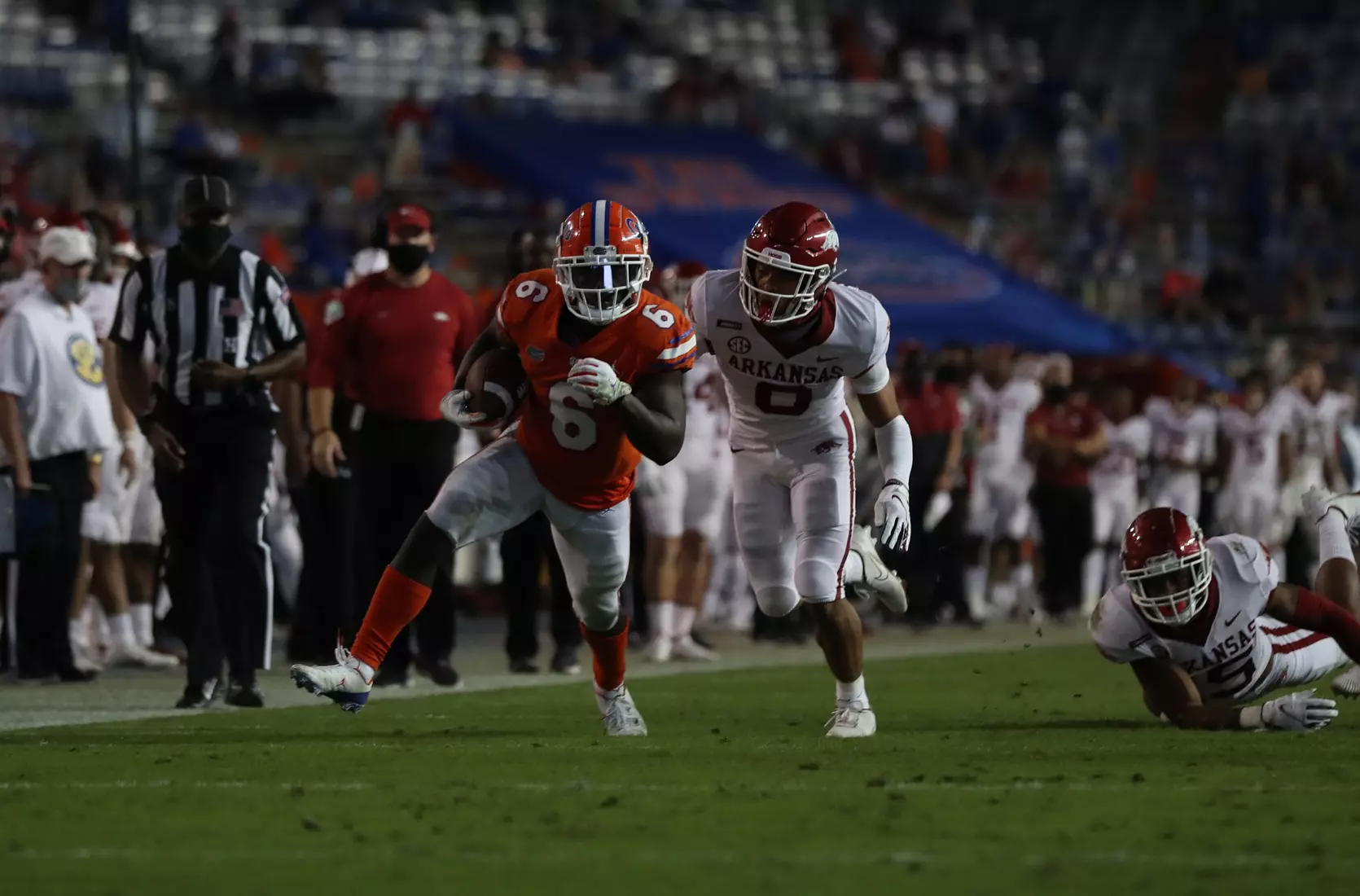 Scenes from the Gators' 63-35 win against the Razorbacks at Ben Hill Griffin Stadium