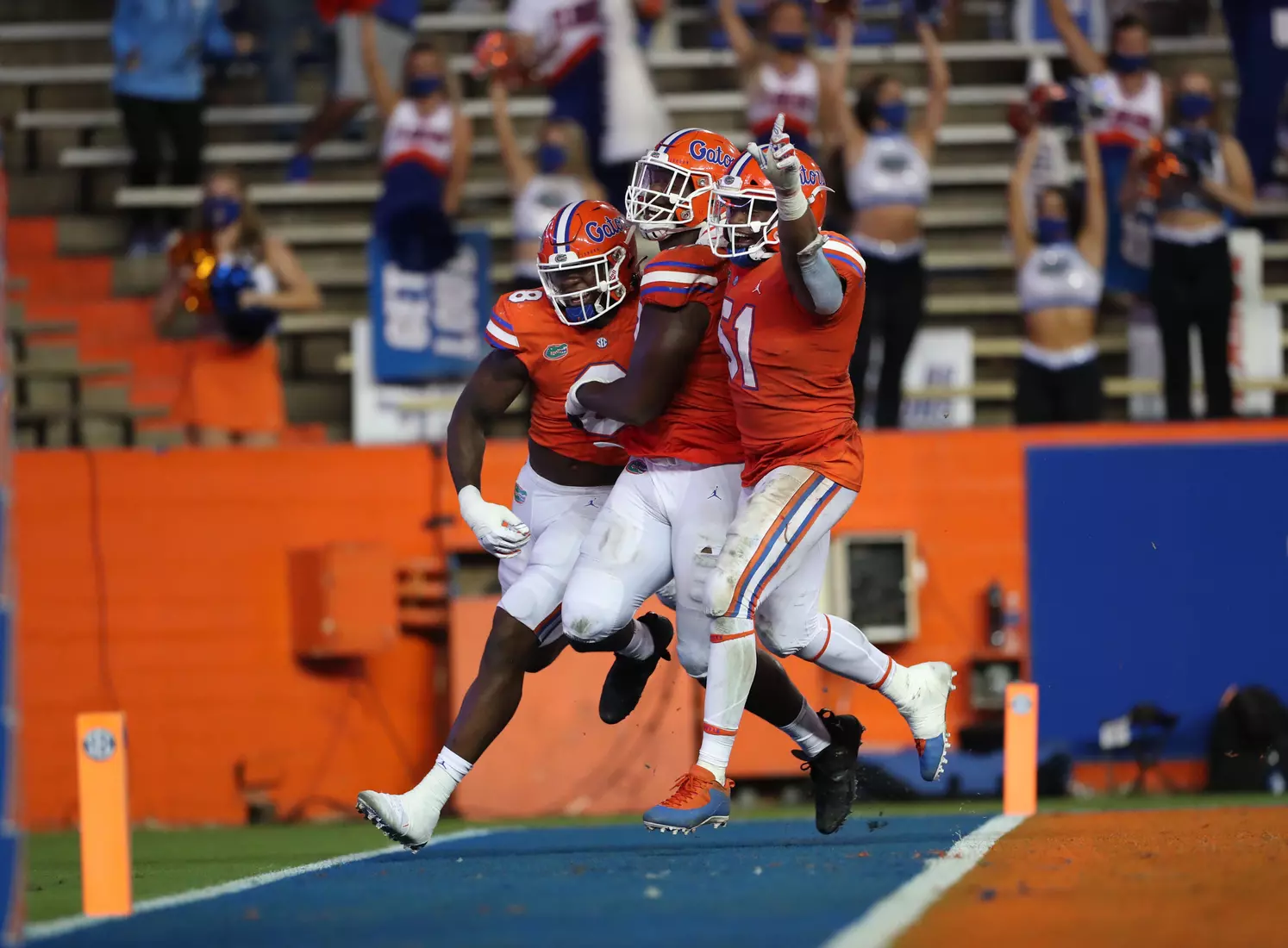 Scenes from the Gators' 63-35 win against the Razorbacks at Ben Hill Griffin Stadium