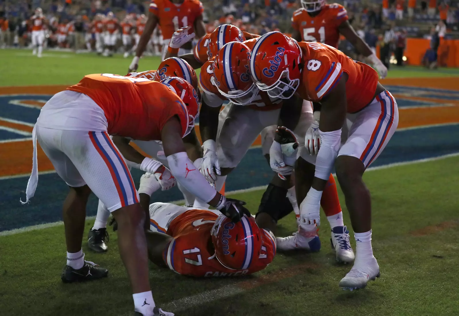 Scenes from the Gators' 63-35 win against the Razorbacks at Ben Hill Griffin Stadium