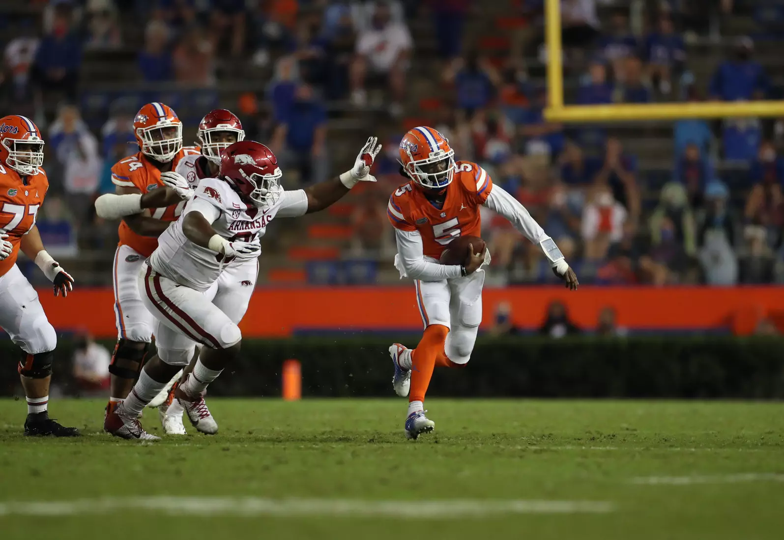 Scenes from the Gators' 63-35 win against the Razorbacks at Ben Hill Griffin Stadium