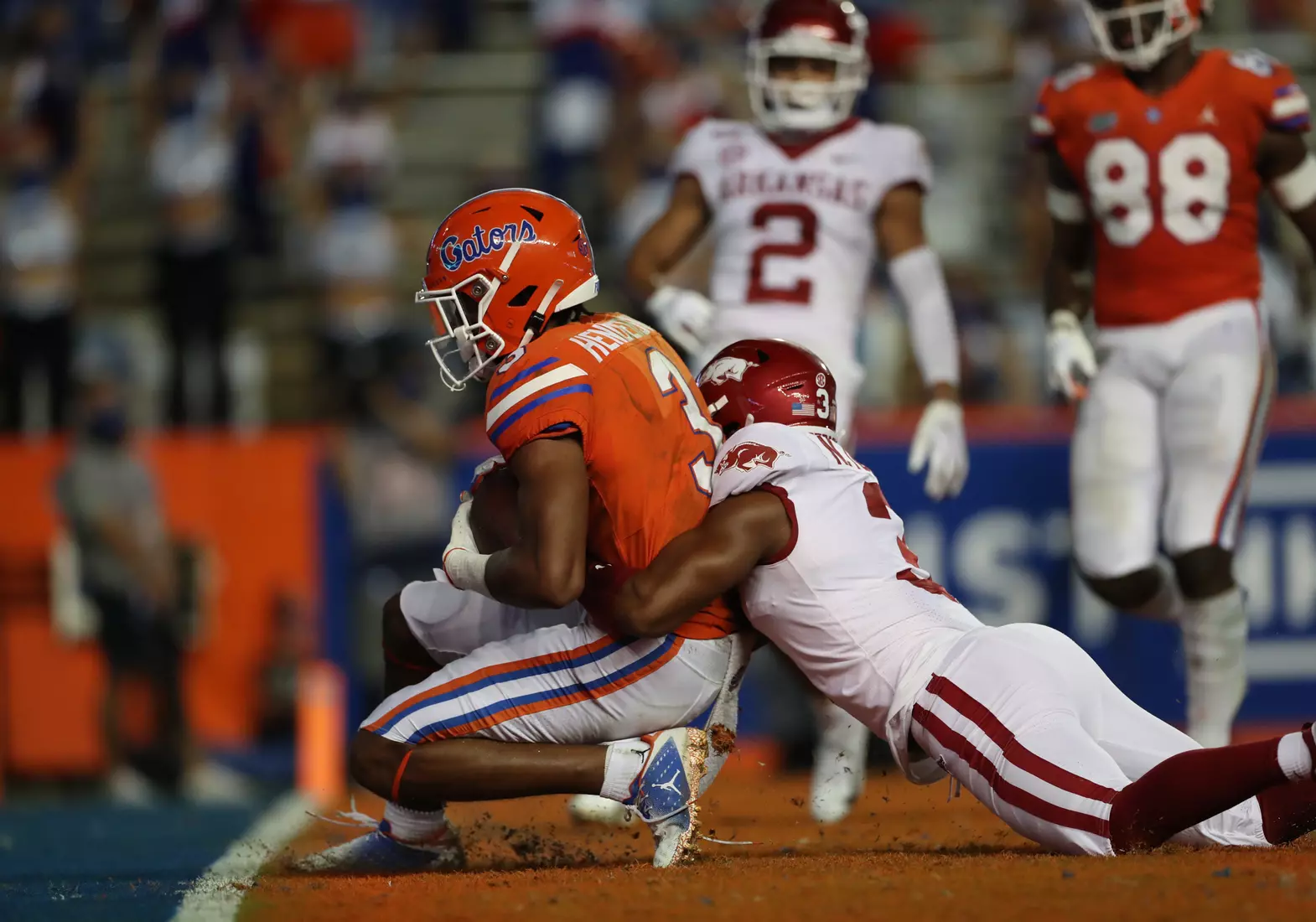 Scenes from the Gators' 63-35 win against the Razorbacks at Ben Hill Griffin Stadium