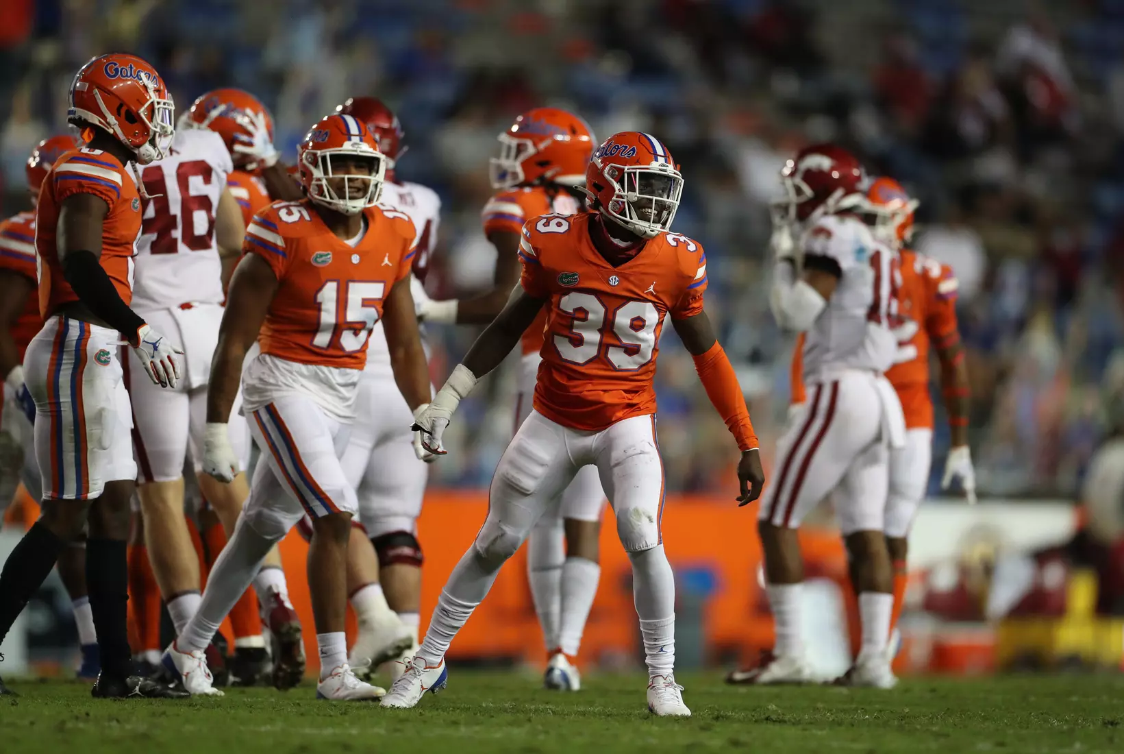 Scenes from the Gators' 63-35 win against the Razorbacks at Ben Hill Griffin Stadium