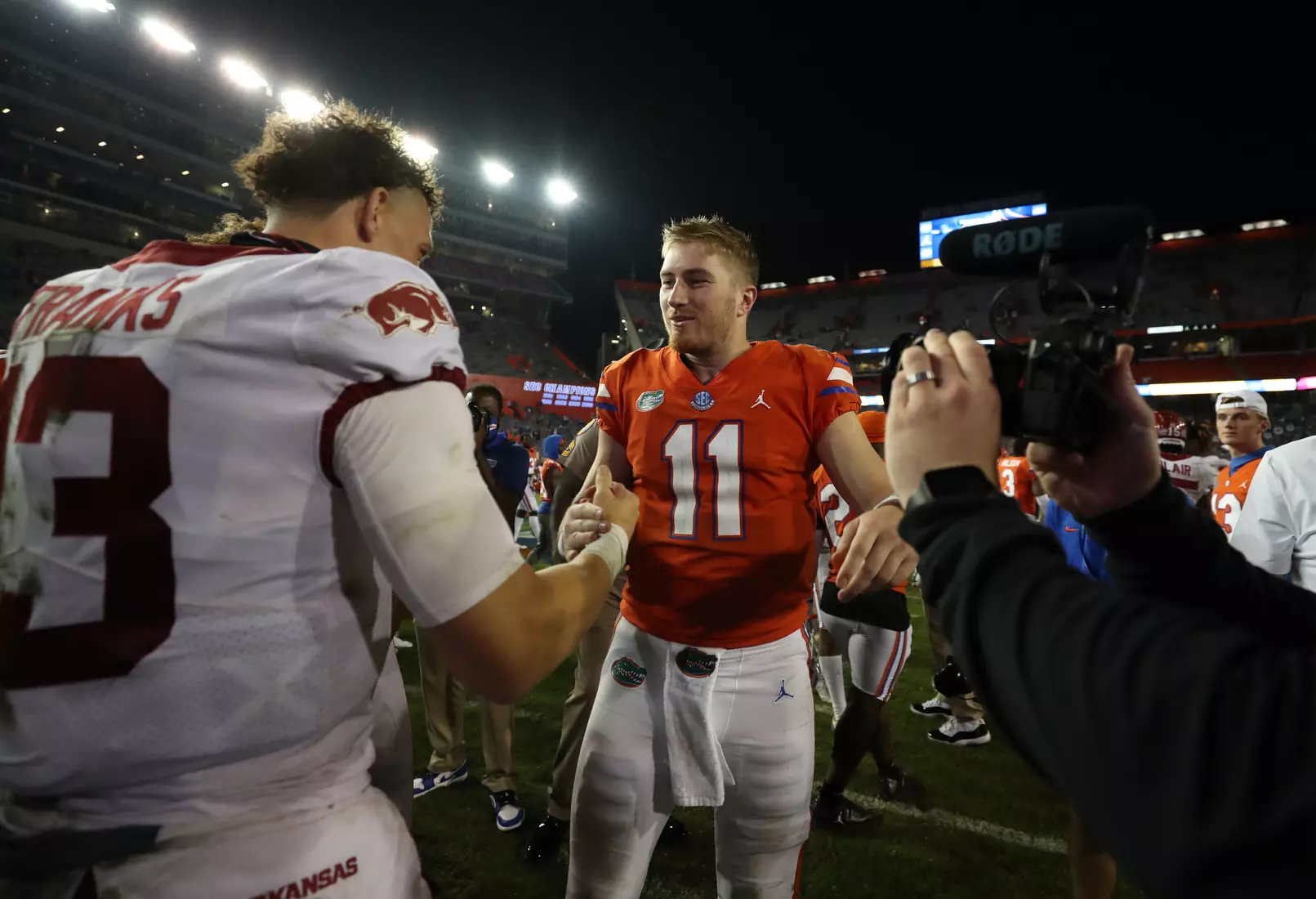 Scenes from the Gators' 63-35 win against the Razorbacks at Ben Hill Griffin Stadium
