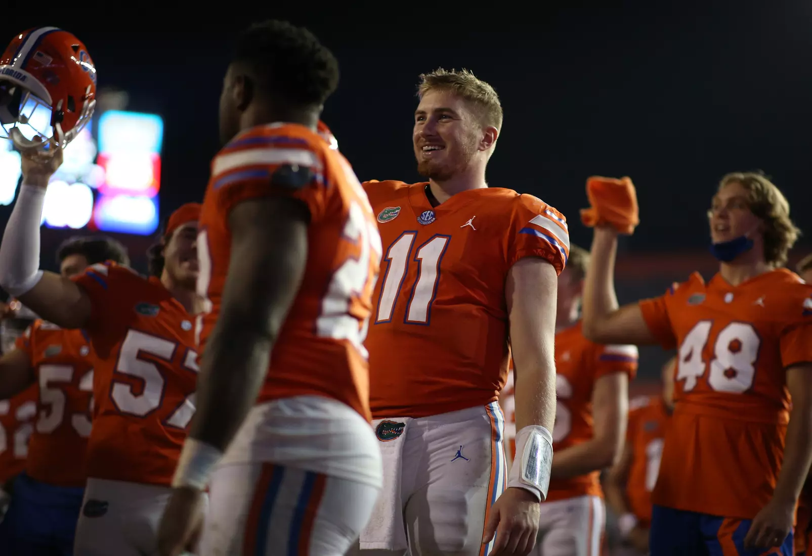 Scenes from the Gators' 63-35 win against the Razorbacks at Ben Hill Griffin Stadium