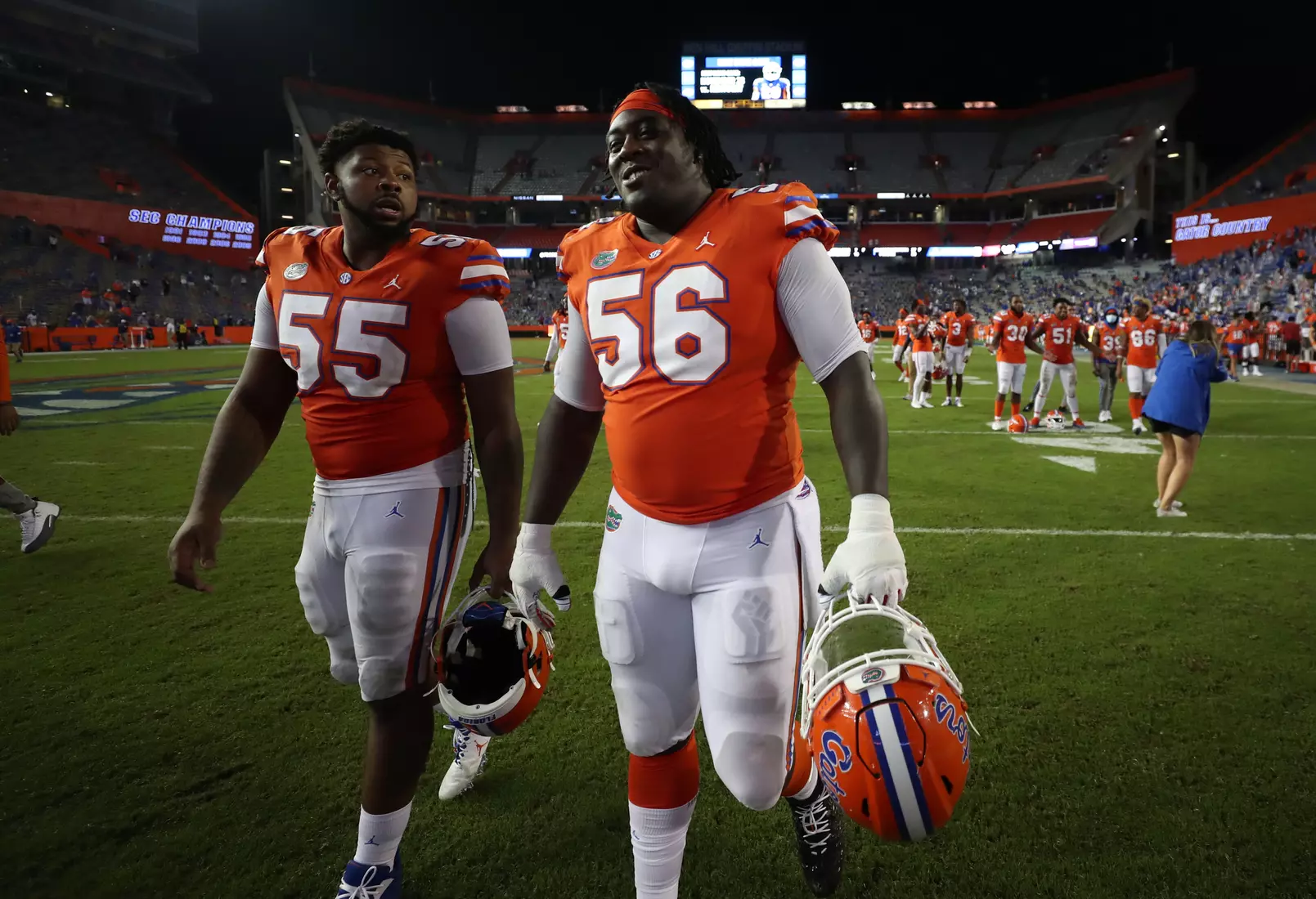 Scenes from the Gators' 63-35 win against the Razorbacks at Ben Hill Griffin Stadium