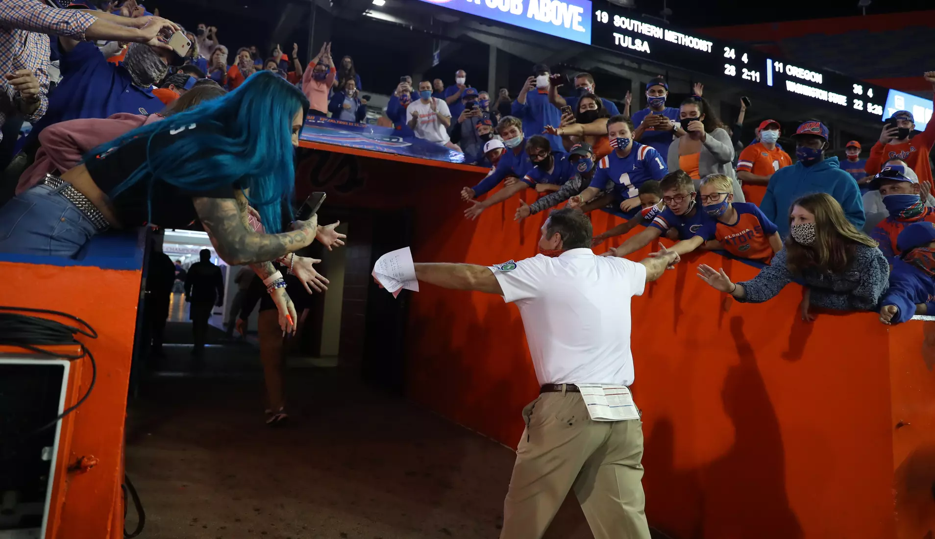 Scenes from the Gators' 63-35 win against the Razorbacks at Ben Hill Griffin Stadium