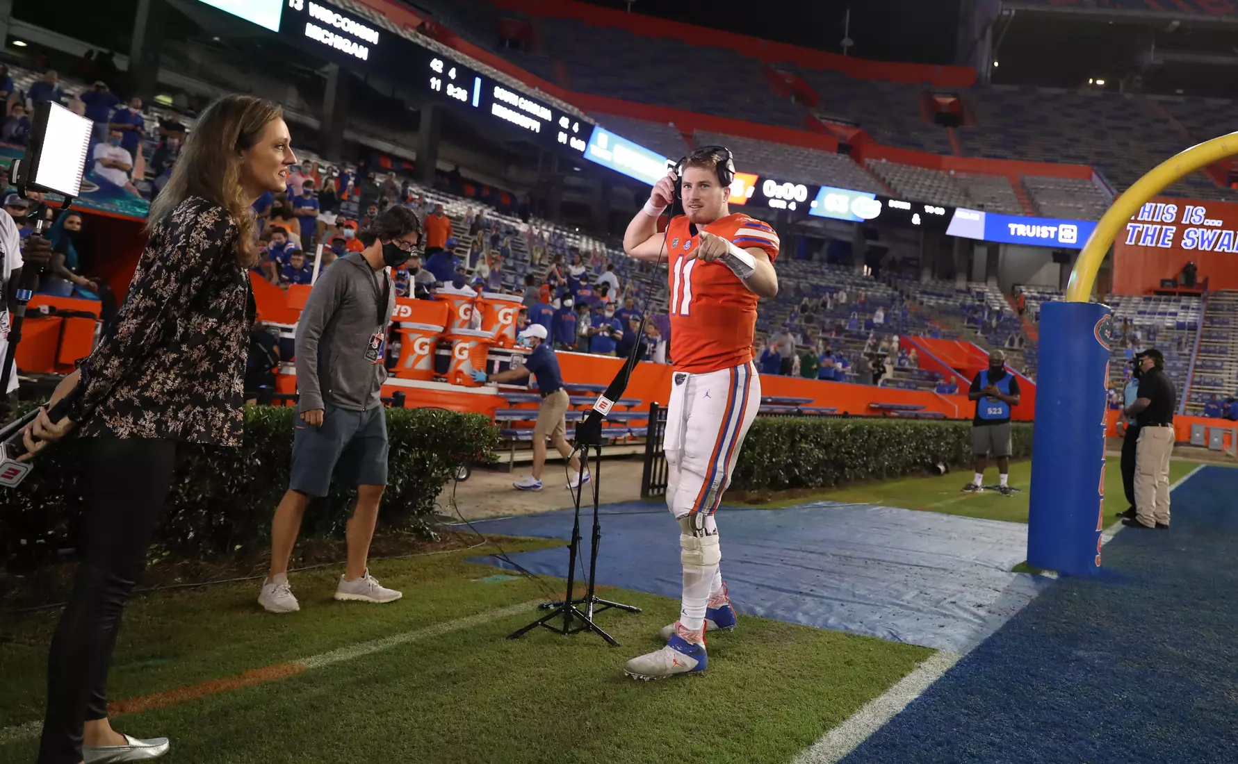 Scenes from the Gators' 63-35 win against the Razorbacks at Ben Hill Griffin Stadium