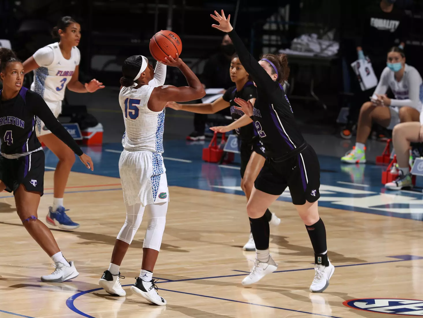 Scenes from the Gators' 84-52 win against the Texans