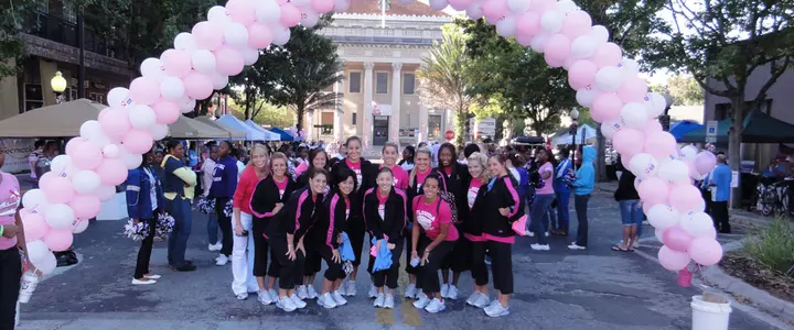 Gator Gymnasts Help at Making Strides Against Breast Cancer Walk