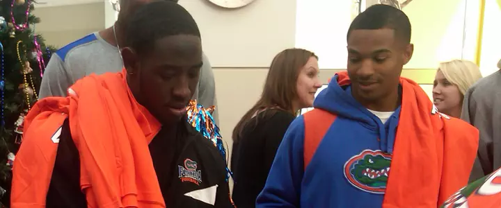 Gator Football Players Visit St. Joseph's Children's Hospital