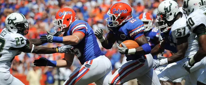 Football's Jeff Demps & Mike Pouncey Earn SEC Weekly Honors
