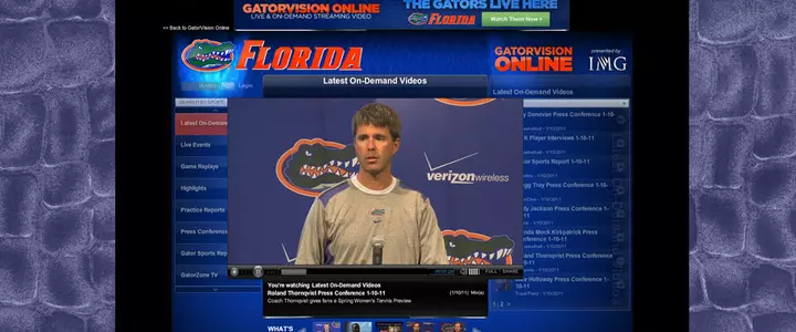 Head Coach Roland Thornqvist Previews Upcoming Gator Tennis Action With Media Monday