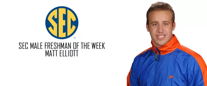 Elliott Named SEC Male Freshman of the Week