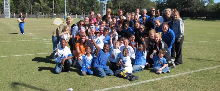 Gators Share the Game of Soccer with Children at Annual Climb for Cancer Camp