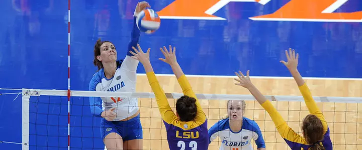No. 13 Gator Volleyball's Rally Falls Short in Four at No. 20 Tennessee