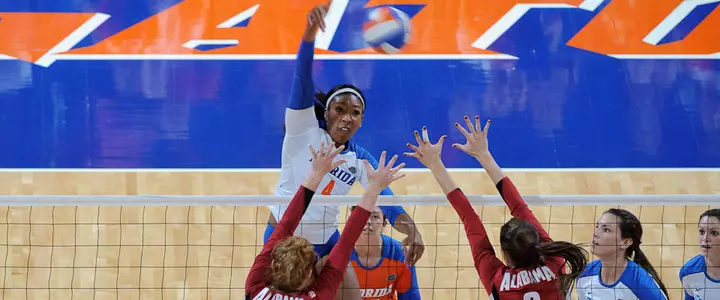 There's No Place Like Home: No. 17 Gator Volleyball Sweeps Crimson Tide to Open Homecoming