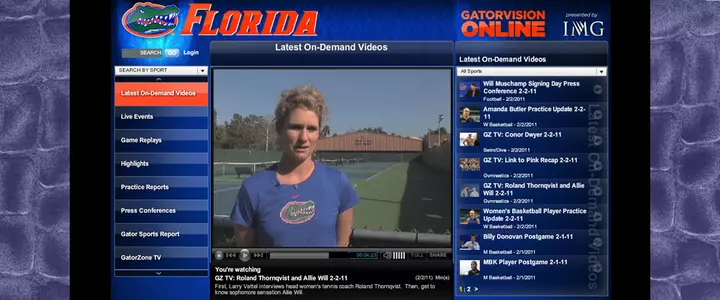 GatorZone Television Talks with Coach Thornqvist and Allie Will
