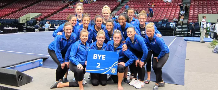 No. 1 Florida Gymnastics Starts SEC Championship on Uneven Bars