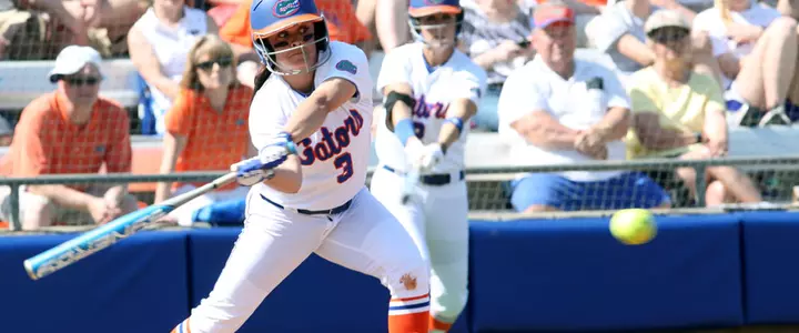 Gator Softball Downs Rebels, 8-0, in Six Innings to Open Series; Bush Eclipses UF Record With 17-Game Hit Streak