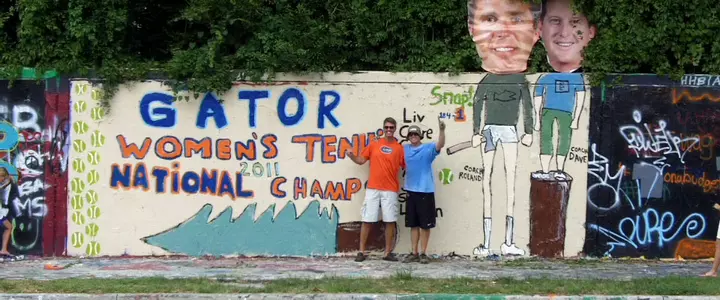 Gator's National Tennis Championship Celebrated on 34th Street Wall