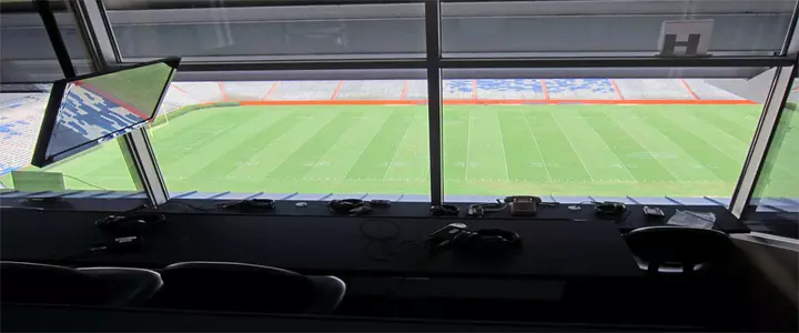 Gator Coaching Staff Welcomes Video Monitors ? and Instant Replays ? to Coaching Booth