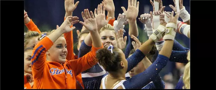 No. 8 Gator Gymnasts Face No. T-1 Arkansas, No. 24 Maryland & Bridgeport Friday in O'Connell Center