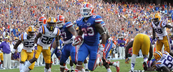 Pair of Gillislee TDs Lead Gators Past LSU in Top 10 Showdown