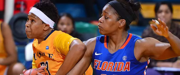 Jennifer George Posts Double-Double, Leads Gators Past La Salle, 74-50