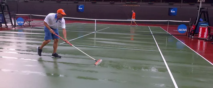 Women's Tennis NCAA Round of 16 Match in Rain Delay