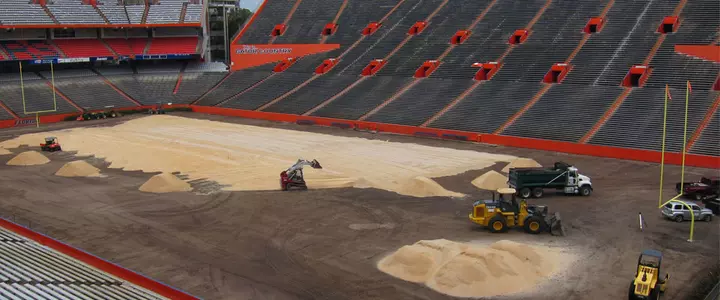 Florida Field Undergoes a Facelift as New Playing Surface is Installed