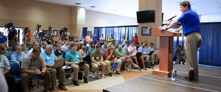 Coach Muschamp and Florida Gators Open Fall Camp