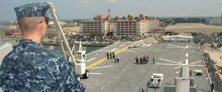 UF Staff Gets Advance Look at Logistics of U.S.S. Bataan