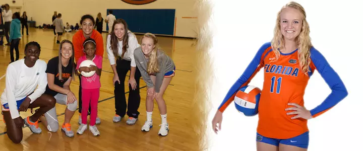 Florida VB: Junior Maddy Monserez Named to 2013 SEC Community Service Team