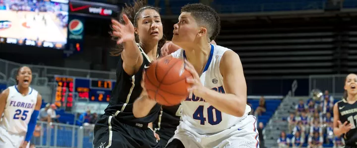 George and Moss Net Double-Doubles in Loss to Vanderbilt, 68-57