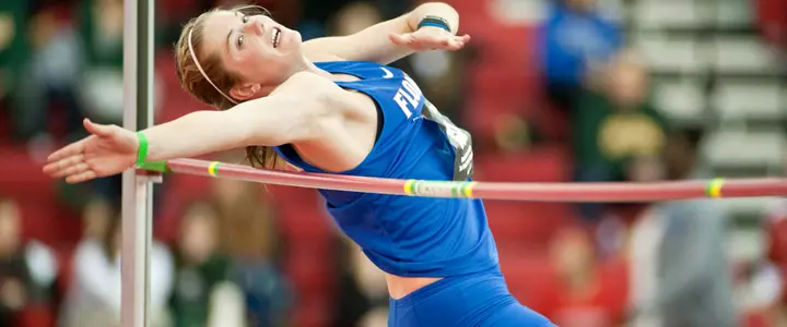 Burke Breaks UF High Jump Record as Gators Complete Split Competition