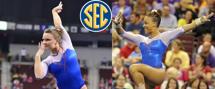 Florida's Kytra Hunter & Bridget Sloan both part of 2013 All-SEC Gymnastics Team