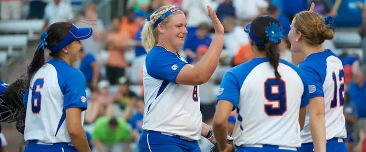 Gator Hurler Alyssa Bache Goes the Distance as Softball Tops Hampton, 7-1, to Open NCAA Play