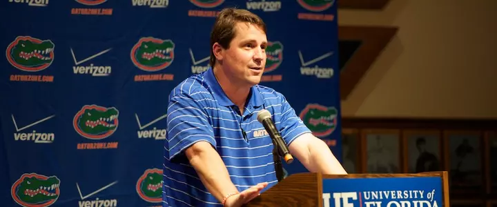 Head Coach Will Muschamp Speaks At UF Media Day