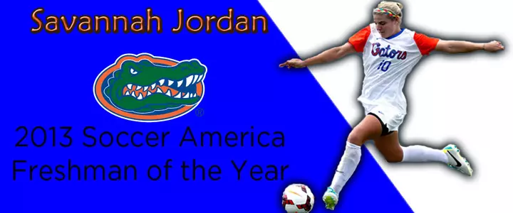 Florida's Savannah Jordan is Soccer America's National Freshman of the Year