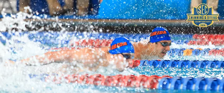 Florida Men Win All Three Individual Swimming Events on Day Two of SECs