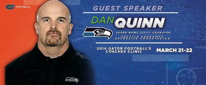 Seattle Seahawks' Dan Quinn Featured as Guest Speaker at 2014 Gator Football Coaches' Clinic