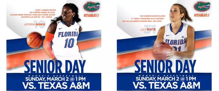 Gators Host No. 17/16 Texas A&M on Senior Day Sunday, Honor Bonds and Svete Postgame