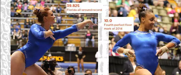 No. 3 Gator gymnastics finish regular-season action with win at Missouri - Hunter & Sloan equal UF event records